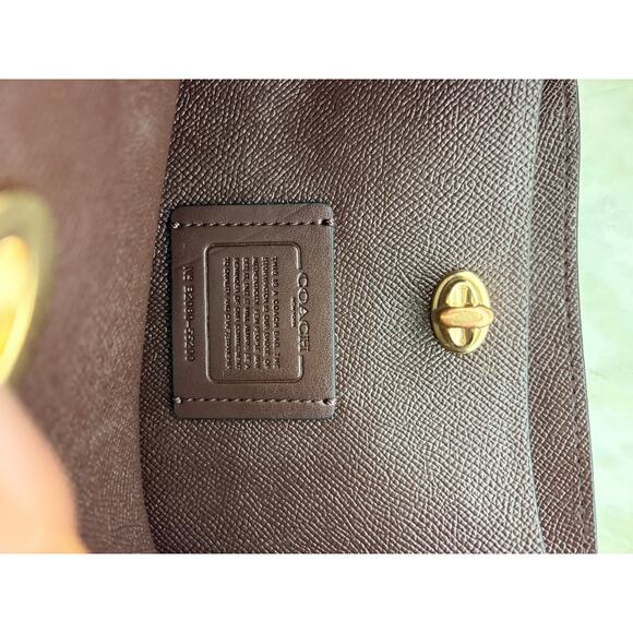 COACH Women's Polished Pebble Leather Charlie Bucket Black Hangtag No Chain - Picture 10 of 10